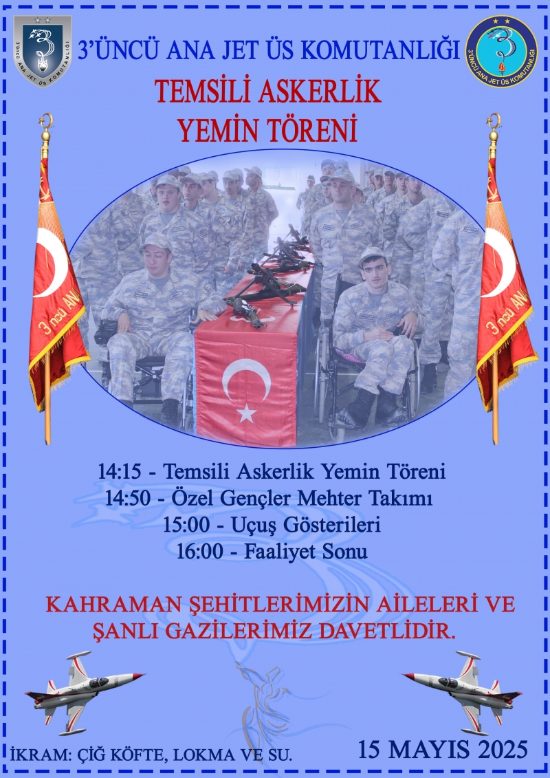 TEMSİLİ YEMİN TÖRENİ